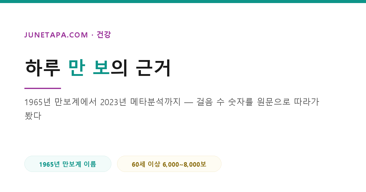 하루 만 보, 꼭 채워야 하나