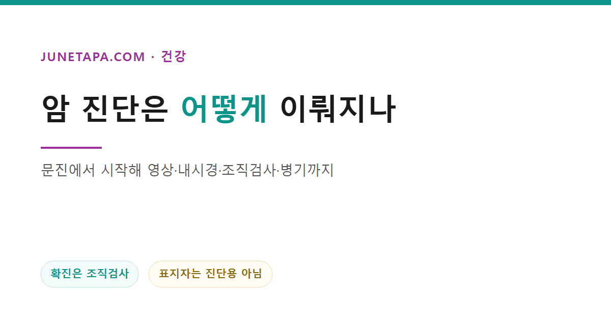 암 진단 검사 과정