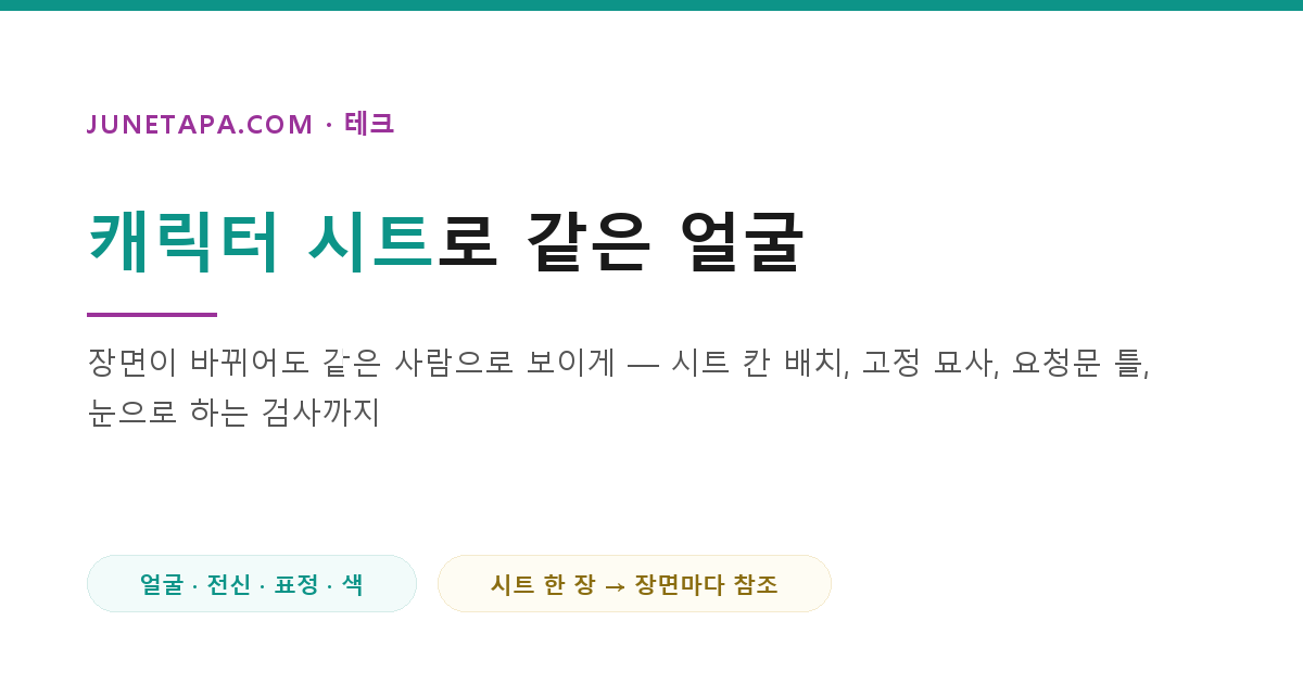 AI 캐릭터 얼굴 일관성