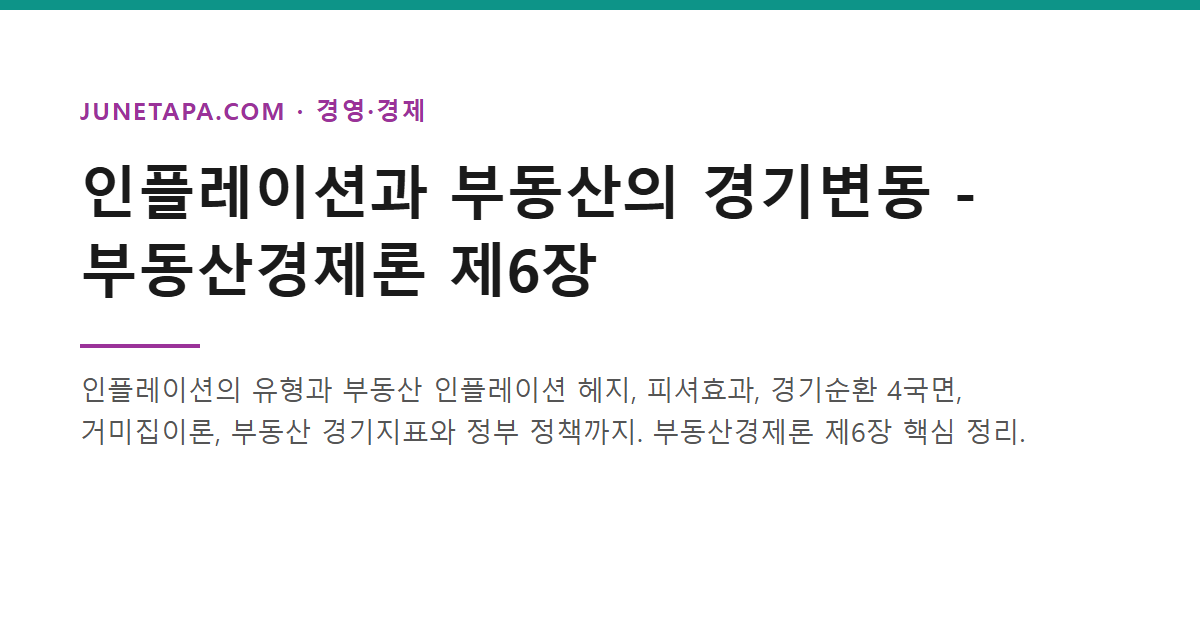 인플레이션과 부동산의 경기변동