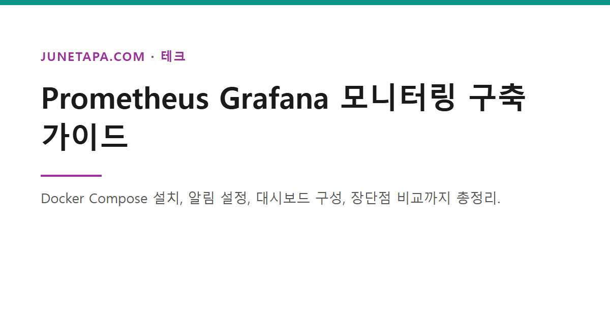 Prometheus Grafana 모니터링 구축 가이드