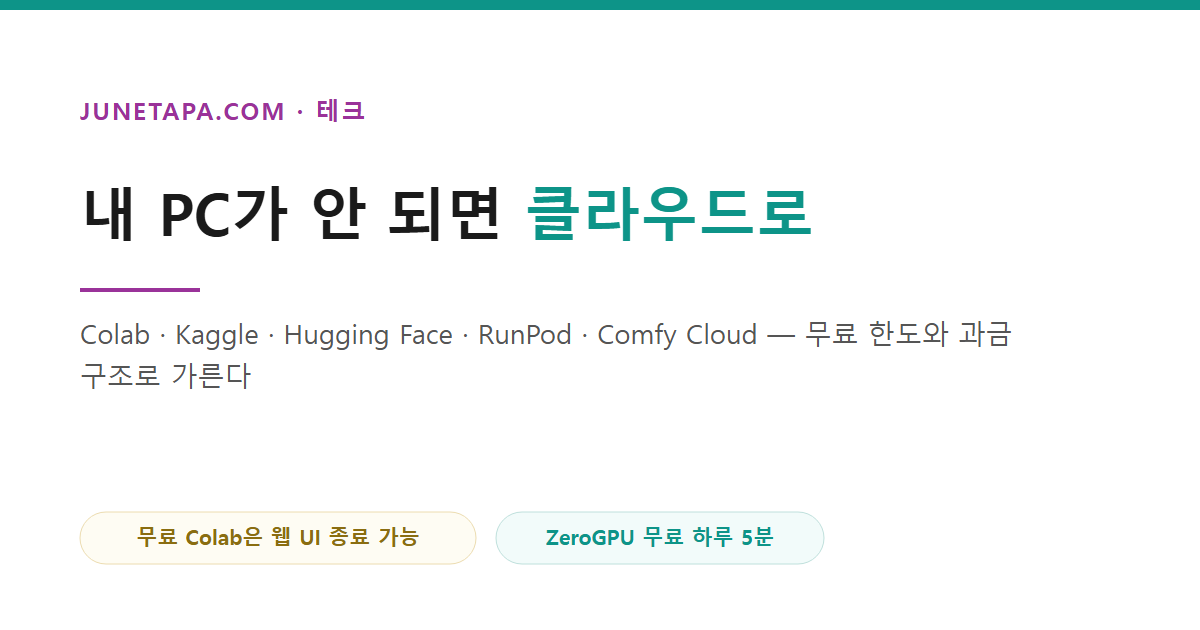 내 PC가 안 되면 클라우드로 — 스테이블 디퓨전 원격 실행