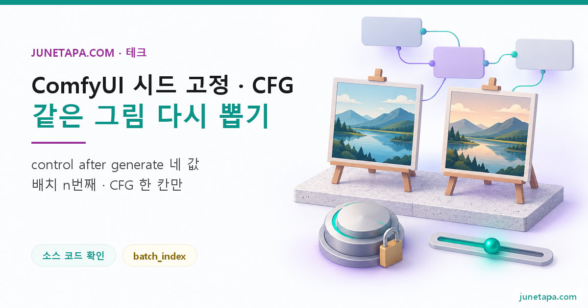 ComfyUI 시드 고정과 CFG