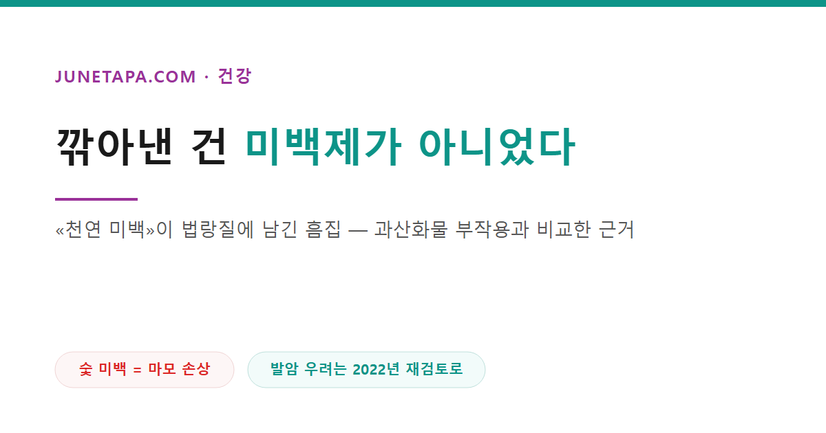 법랑질을 깎아낸 건 미백제가 아니라 «천연 미백»이었다